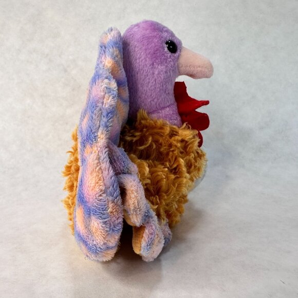 Vintage Ty Beanie Babies TOMMY Turkey Plush Toy 2002 with Tag and Tag Cover 6 in - Picture 2 of 8